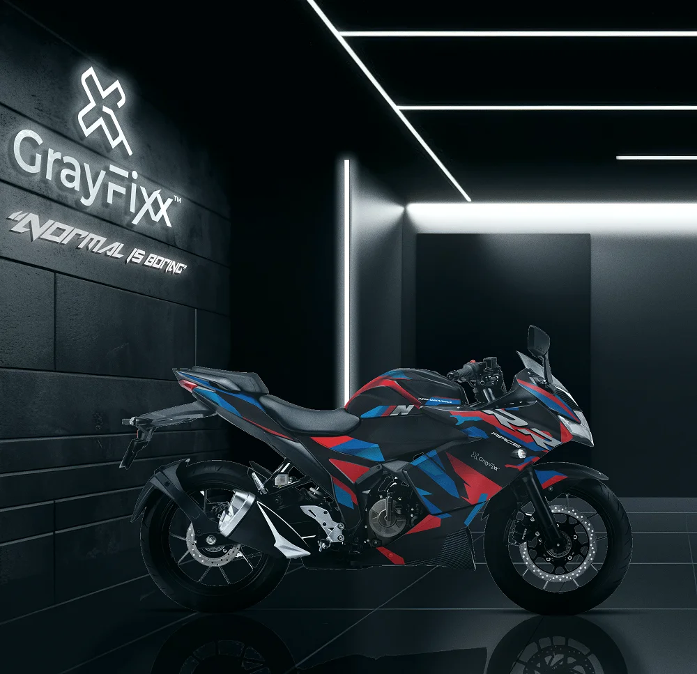 RR Edition Full Body Sticker For Gixxer SF 250 | Made In Premium Gloss Vinyl With FPF(Fade Protection Film), Water Proof, Precut Sticker, Pack Of 1 For Both Side